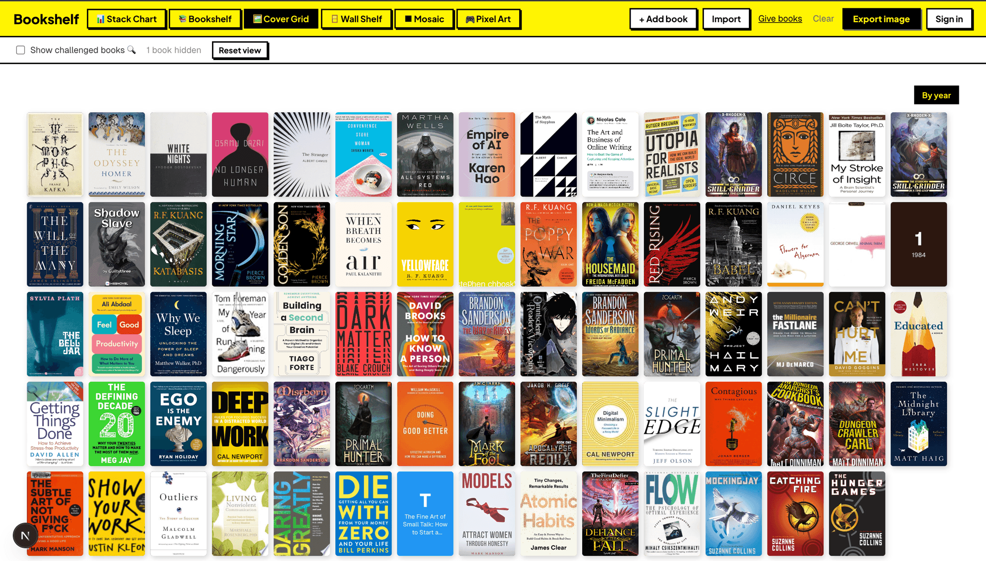 Bookshelf screenshot